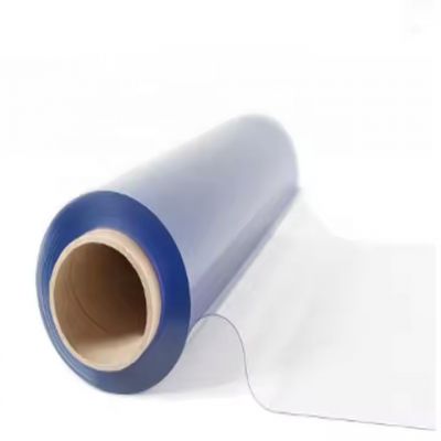 Factory Good Quality No Sticky Soft PVC Film Blue Transparent Printed Film for Mattress