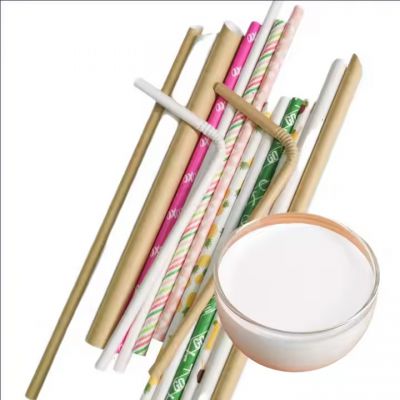 Good Price Customizable Juice Beverage Paper Straw Glue Manufacture Wholesale 100% Biodegradable Disposable Party Paper Straws