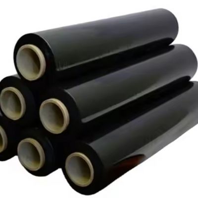 PE Winding Film Manufacturers Black PE Stretch Film 50cm Wide Packaging Film Wholesale